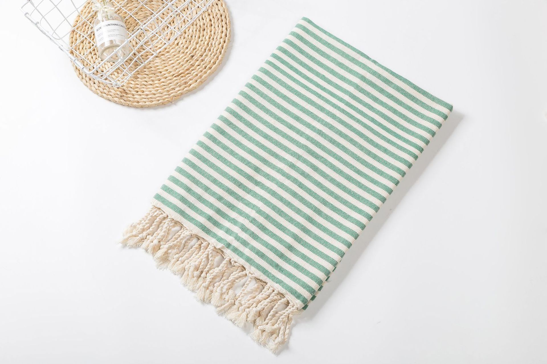 Wholesale CHEER Best Selling Luxury Large size Custom Logo 100*180CM turkish beach towel with tassel