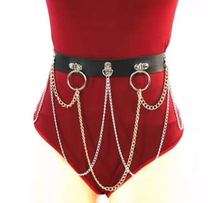 Women's punk body chain belt personalized retro tassel all-match multi-layer chain leather sexy waist belt