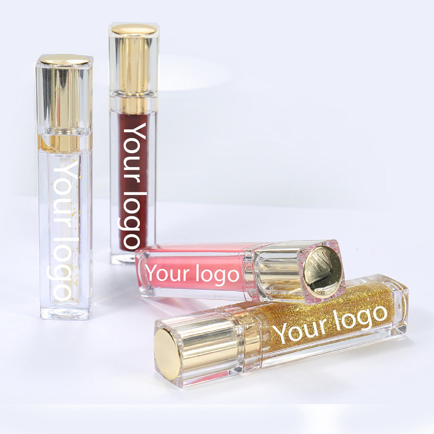 HMU Luxury High Quality Wholesale Flavored Waterproof Vegan Cosmetics Matte Clear Custom Glossy Lipgloss Private Label Lip Gloss