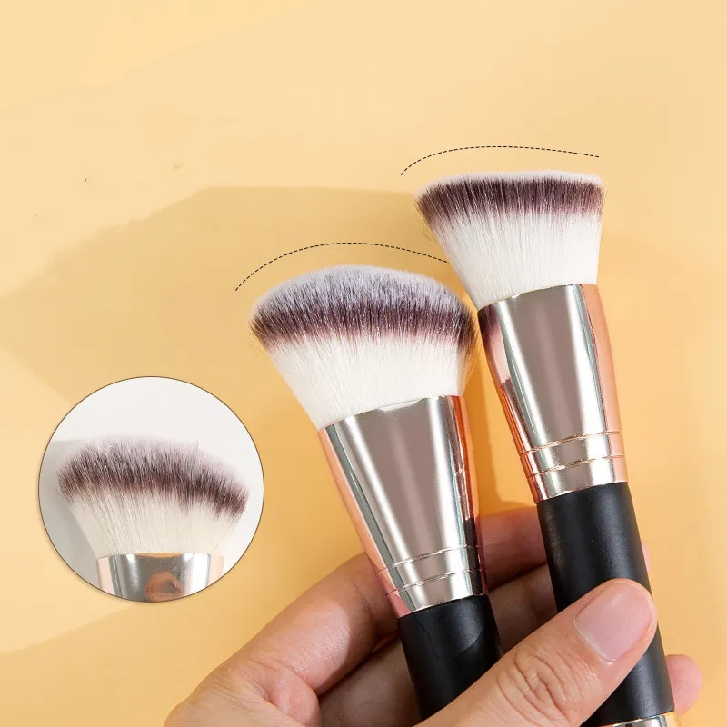 HMU  Double Ended Makeup Brush Multi-Functional Angled Blush Contour Powder Foundation Face Single Foundation Makeup Brush