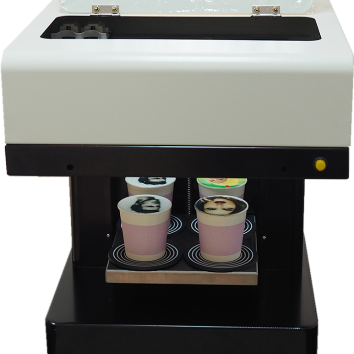 2019 new arrival 4 Cups Digital Edible Ink 3D Food Coffee Printer /Latte Art Cappuccino Foam cotton candy printing machine