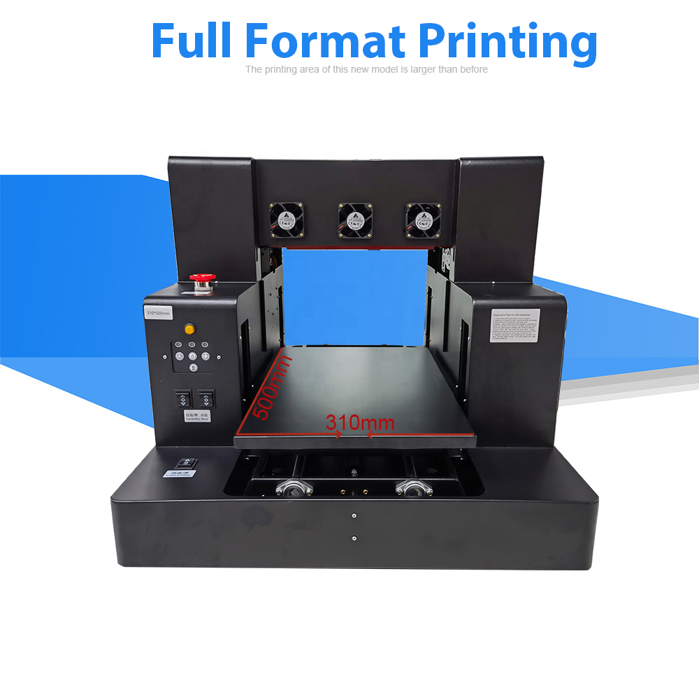 UV Printer A3 Size Glossy Flatbed Printing Machine For DTF Label Mobile Case Bottles Golf Ball Acrylic Ceramic Tile With FreeInk