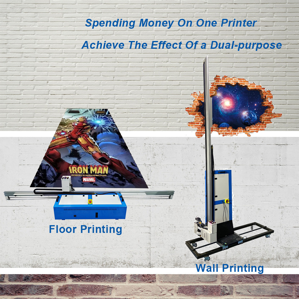 3d Vertical Mural Uv Wall Inkjet Printer For Wall Floor Painting Mural Indoor Outdoor Direct To Wall Printer Printing Machine