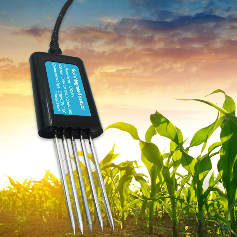 Smart Farming All in One 4-20 ma Digital Soil NPK EC PH Plant Hygrometer Moisture Probe Meter Sensor