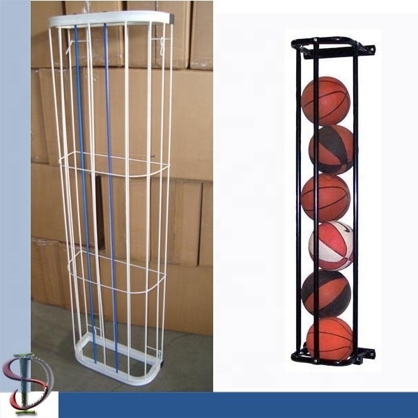 Vertical Basket Ball Wall Storage Rack Hold 6 or 12 Balls Wall mount sport display racks