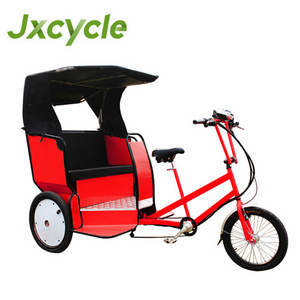 Pedicab rickshaw rear passenger motor tricycle 500w tourist rickshaw bike electric tricycle