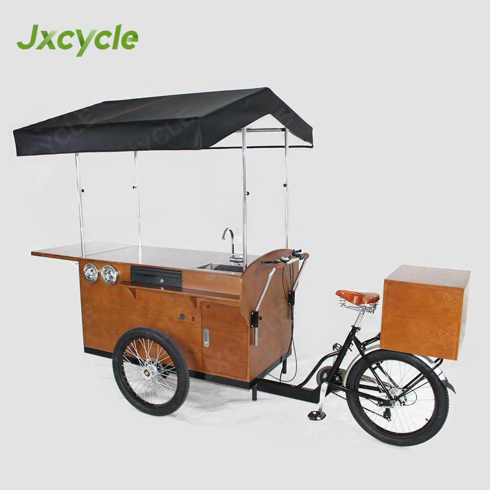 jxcycle electric coffee bike mobile coffee cart for outdoor business