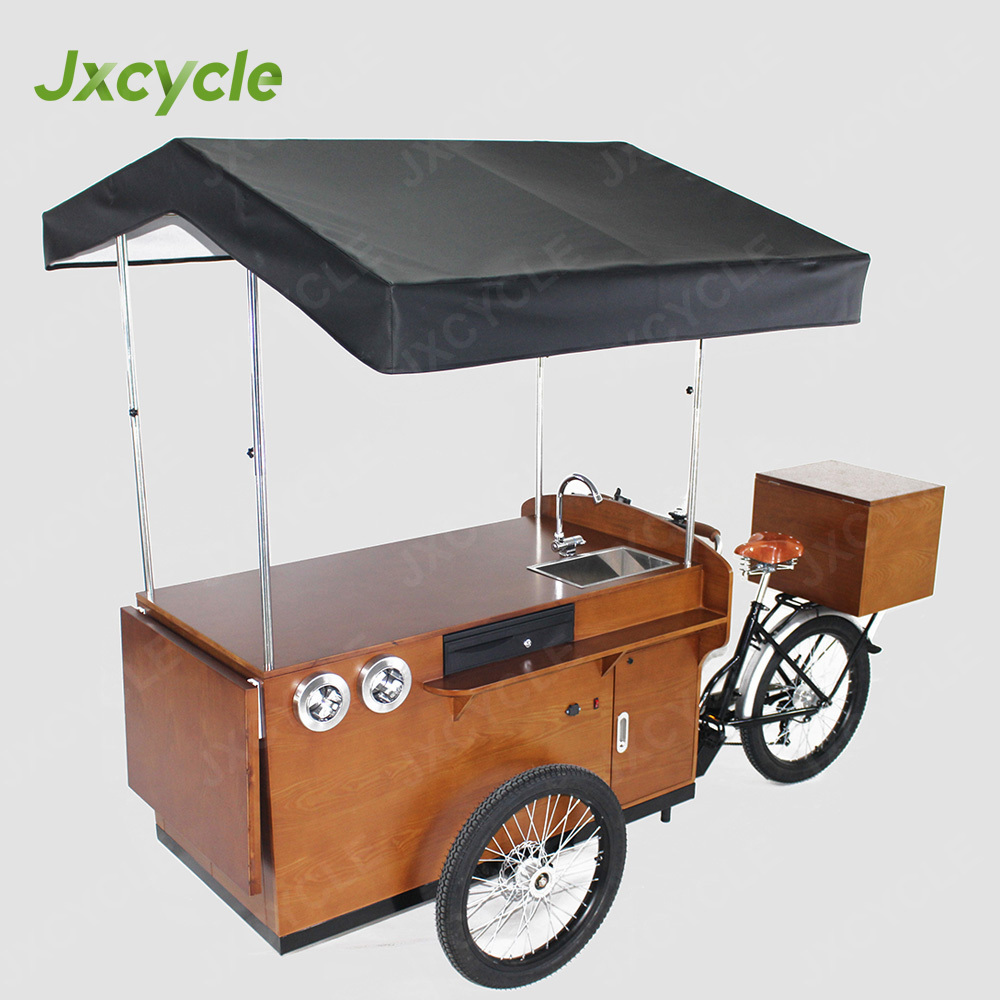 jxcycle electric coffee bike mobile coffee cart for outdoor business