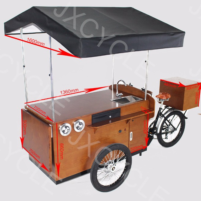 Three wheel CE approved Classic coffee bike mobile coffee cart For Street Business