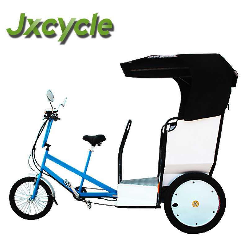 Pedicab rickshaw rear passenger motor tricycle 500w tourist rickshaw bike electric tricycle