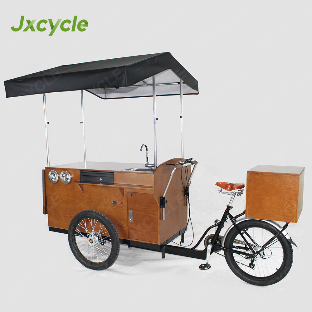 jxcycle electric coffee bike mobile coffee cart for outdoor business