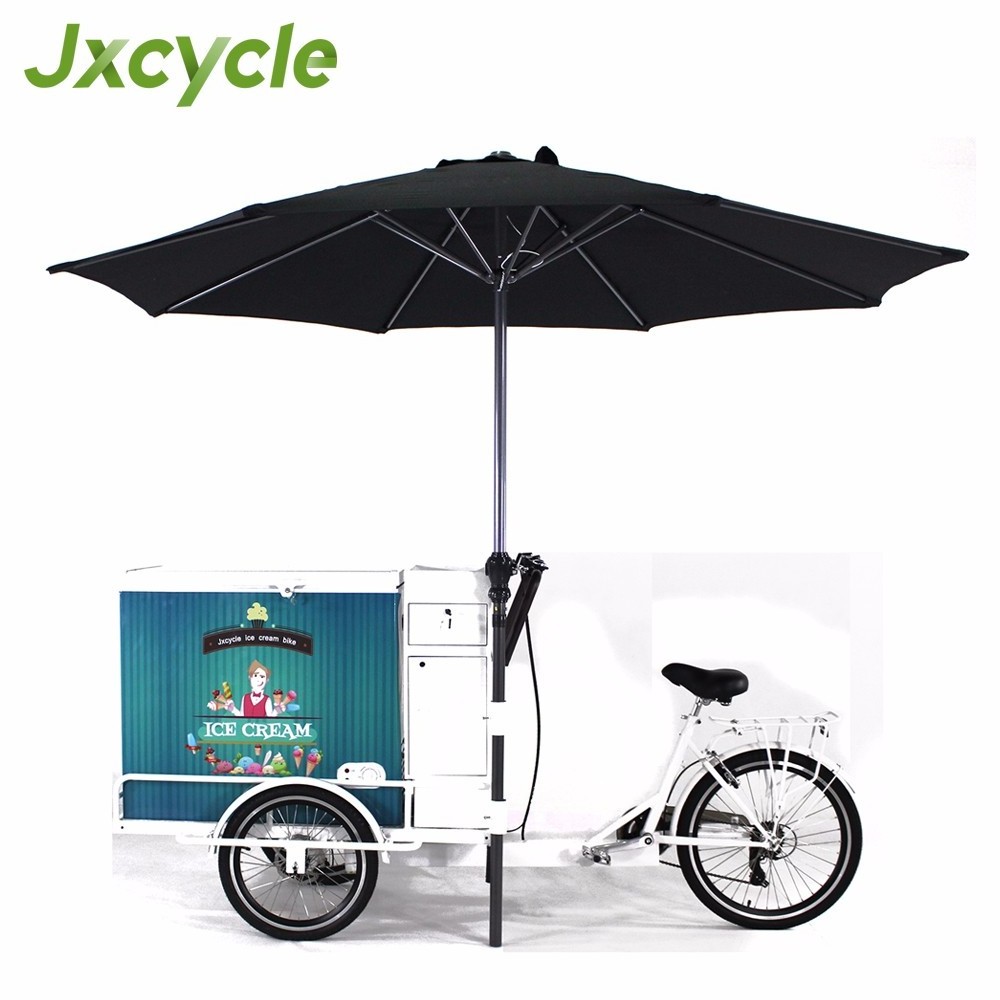 Jxcycle New Design Ice Cream Solar Bike With battery freezer