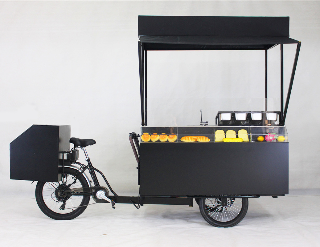 electric mobile hot dog tricycle  hot dog bike with grill and fryer food truck