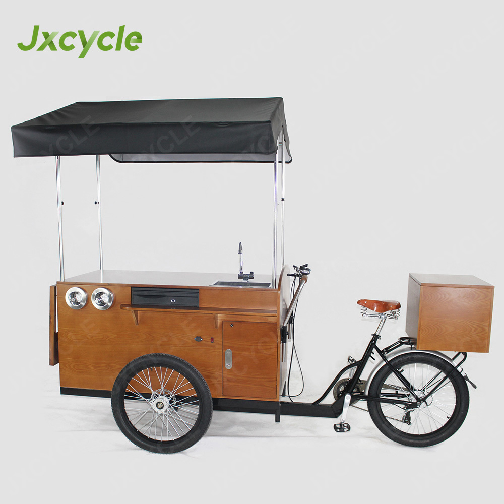 jxcycle electric coffee bike mobile coffee cart for outdoor business