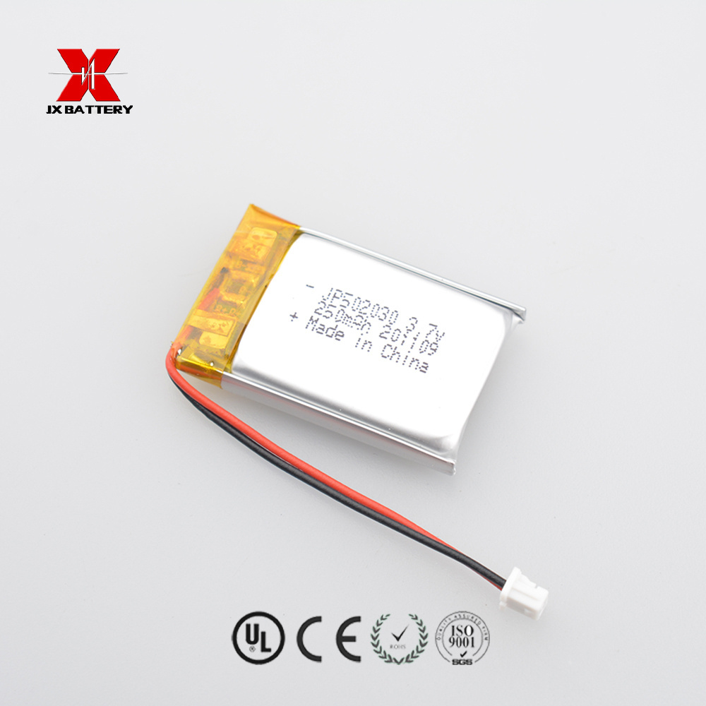 Best sales rechargeable 5v li polymer batteries 502030 250mAh for electronic product with ce