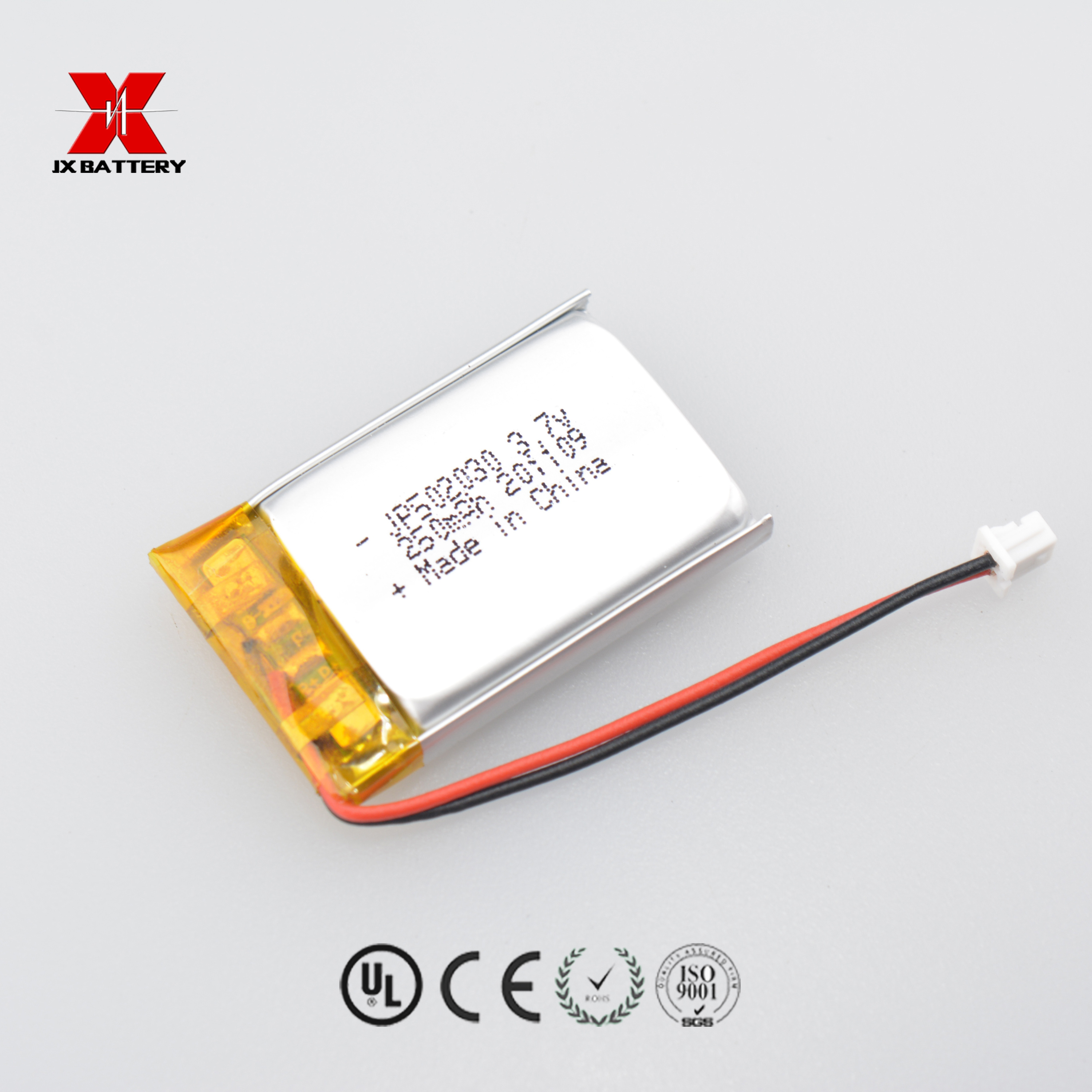 Best sales rechargeable 5v li polymer batteries 502030 250mAh for electronic product with ce