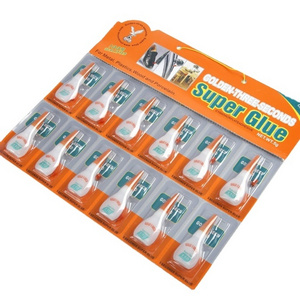 New 12-Piece Super Glue 502 3g/2g/1.5g Acrylic Blister Pack with Plastic Bottle for Construction Woodworking Transportation