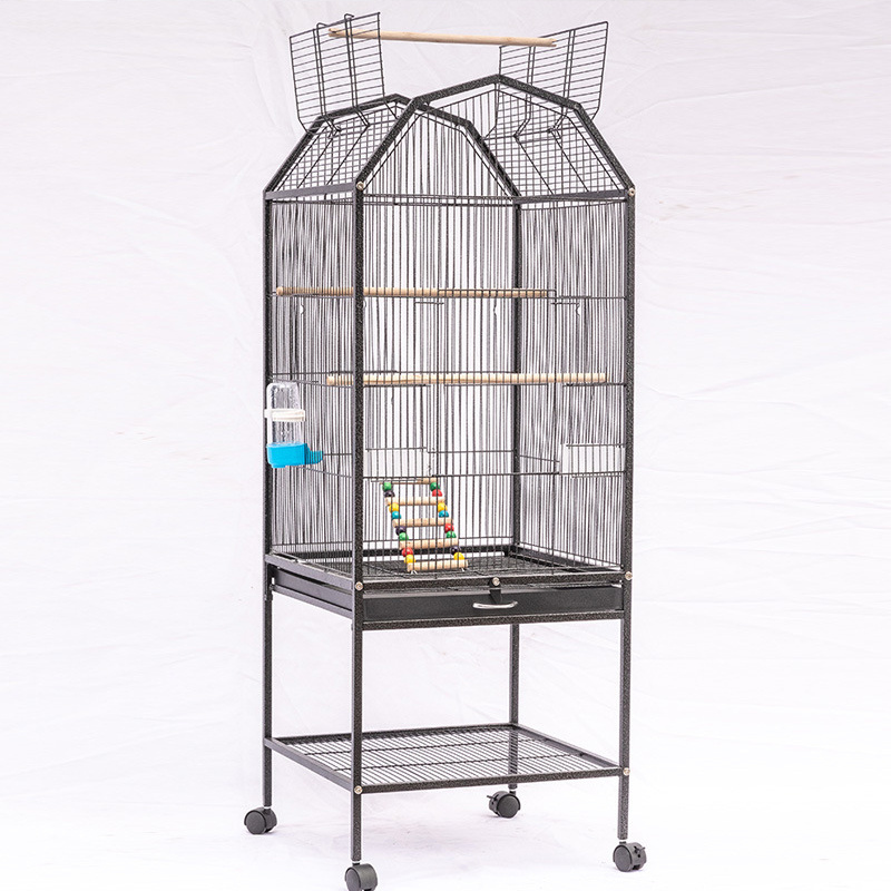 Different design Classic Electroplated Wire Folding Pigeon Parrot  pet Cages Large breeding Bird Cage with stand