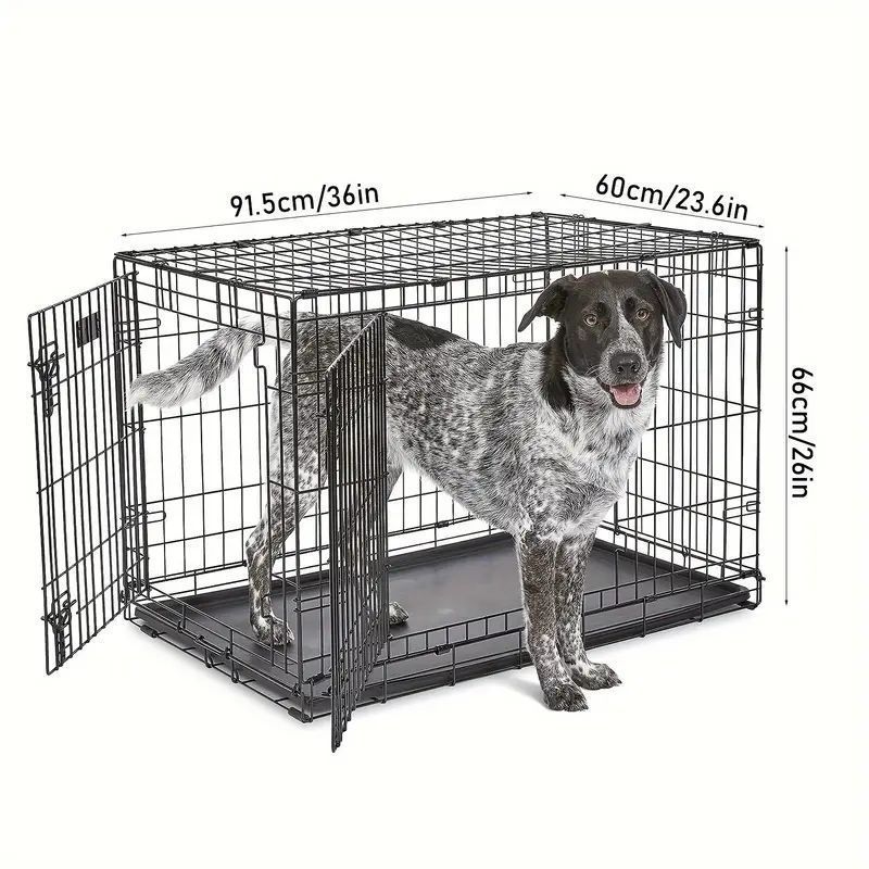 Hot sale exporting 36 inch High Quality portable iron wire pet dog cage maker dog crate