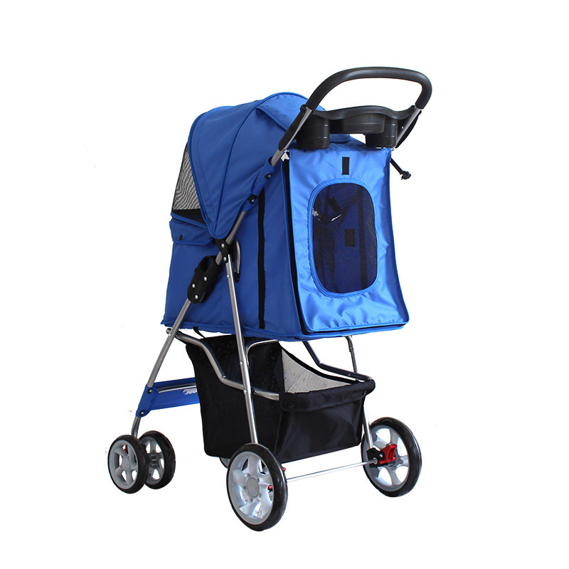 Many colors choice cat dog Twin Double Foldable 4-Wheel Travel Carrier Pet stroller