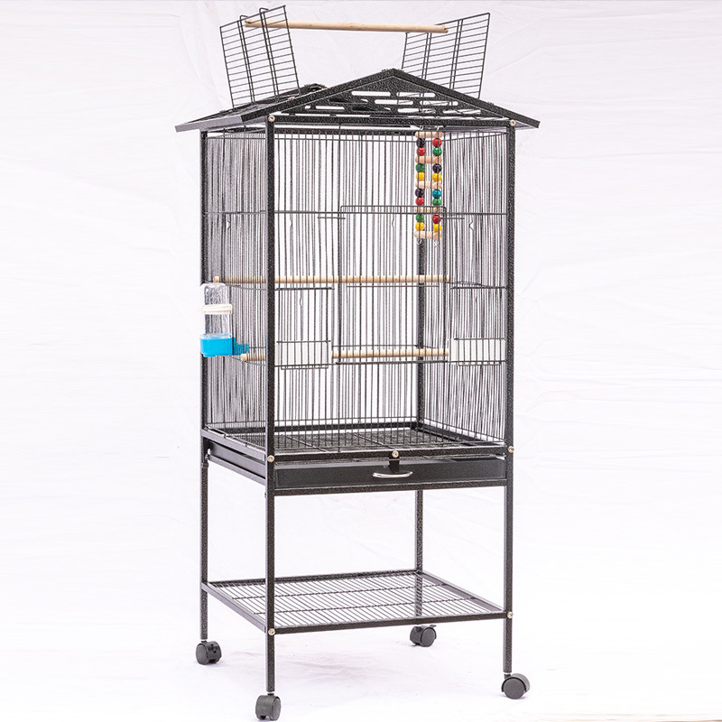 Different design Classic Electroplated Wire Folding Pigeon Parrot  pet Cages Large breeding Bird Cage with stand