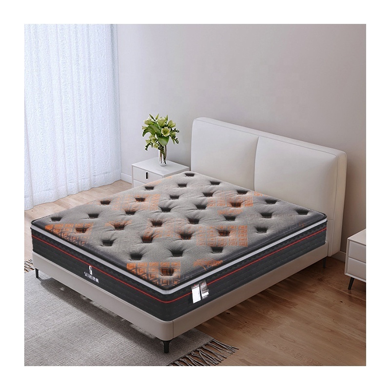 Gel Memory Foam Mattress 12 Inch Pocket Spring Polyurethane Foam Bedroom Furniture Matelas Dream Sleep Bed Rolling Mattress