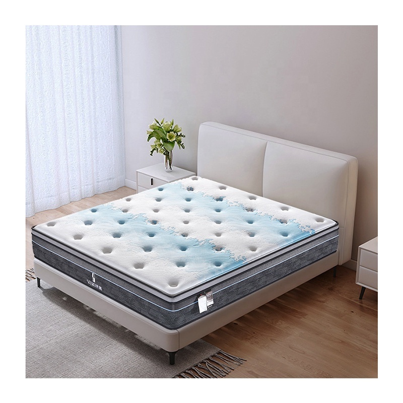 12 inch gel memory foam pocket spring polyurethane foam mattress bedroom furniture matelas dream sleep bed rolling