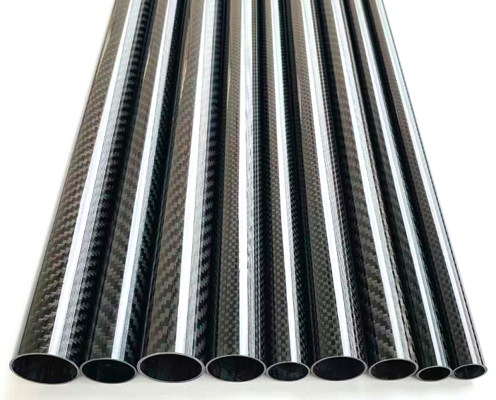 Factory High quality 100% customized size carbon fiber round tubes carbon fiber tube connectors