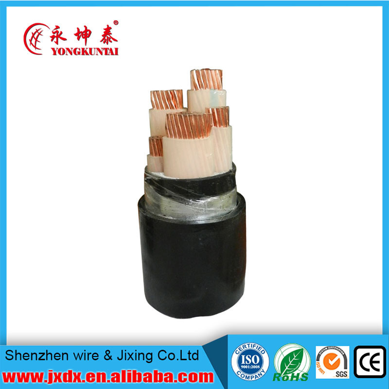 MV cable, 15 KV XLPE insulated 3 X 185 mm 3Cores copper conductor tape Armored cable