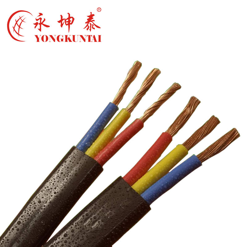 Flexible Cable 3 Core Electrical Copper Wire Power Cable PVC Flat Submersible PVC 3 core Flexible Flat Cable