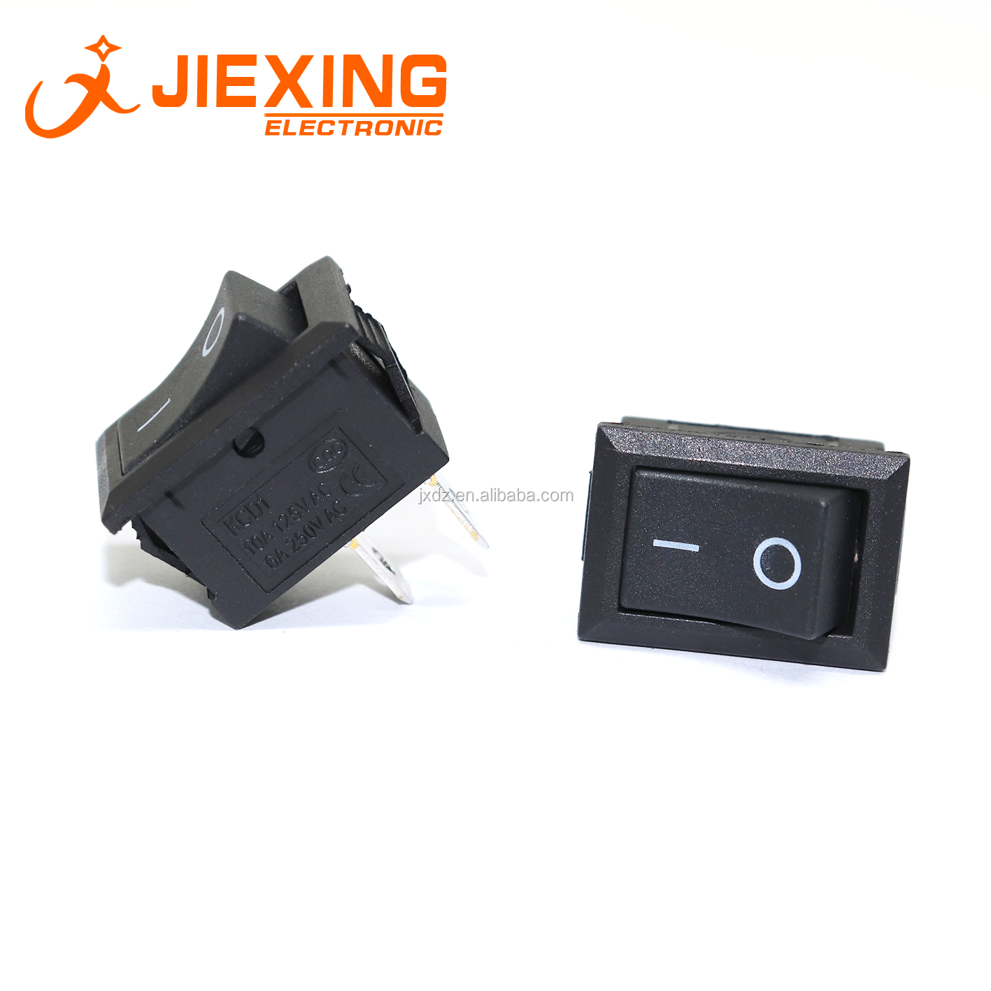 Small Mini Rocker Switch KCD1-101 117S 6A/250VAC 10A/125VAC 2pin 10*15mm Black KCD1