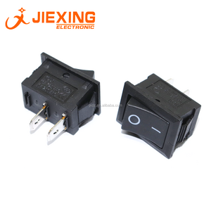 Small Mini Rocker Switch KCD1-101 117S 6A/250VAC 10A/125VAC 2pin 10*15mm Black KCD1