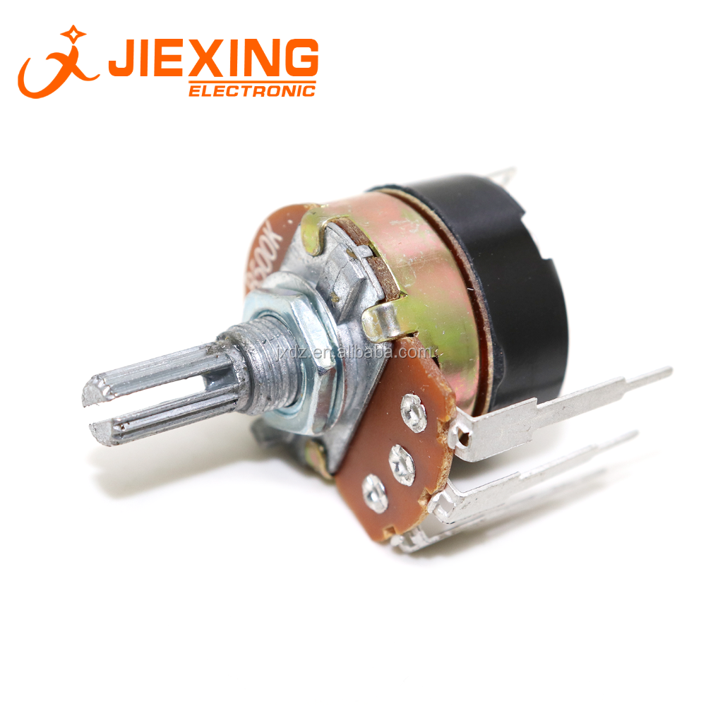 WH138-1 B5K / 10K / 20K / 50K / 100K / 250K / 500K with switch dimming speed potentiometer 24mm 3pin long pin PCB Mount 2 watts