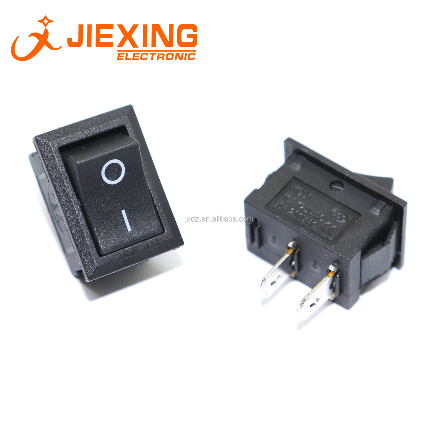 Small Mini Rocker Switch KCD1-101 117S 6A/250VAC 10A/125VAC 2pin 10*15mm Black KCD1