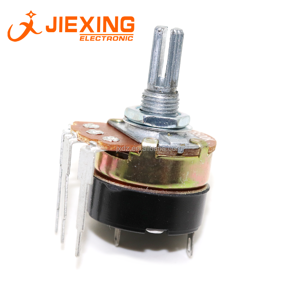 WH138-1 B5K / 10K / 20K / 50K / 100K / 250K / 500K with switch dimming speed potentiometer 24mm 3pin long pin PCB Mount 2 watts