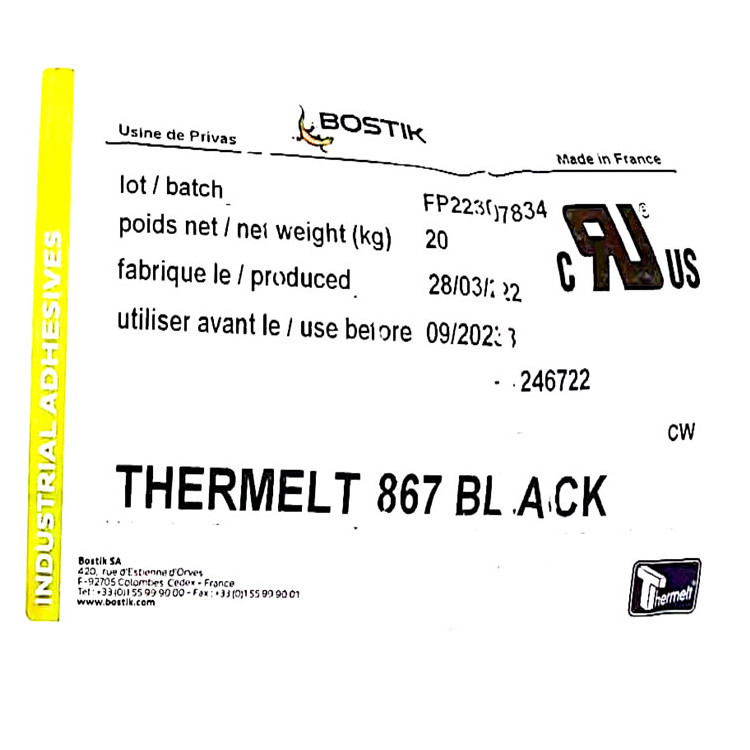 Sell on commission France bostik thermelt 867 black Low pressure injection hot melt adhesive