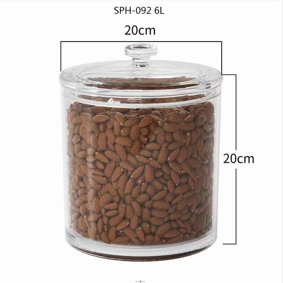 ECOBOX hot sale food grade plastic round airtight food container bulk food storage bin candy jars