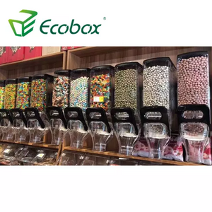 Ecobox foods wholesale store dry fruit bin bulk food nuts candy cereal dispenser gravity dispenser for supermarket