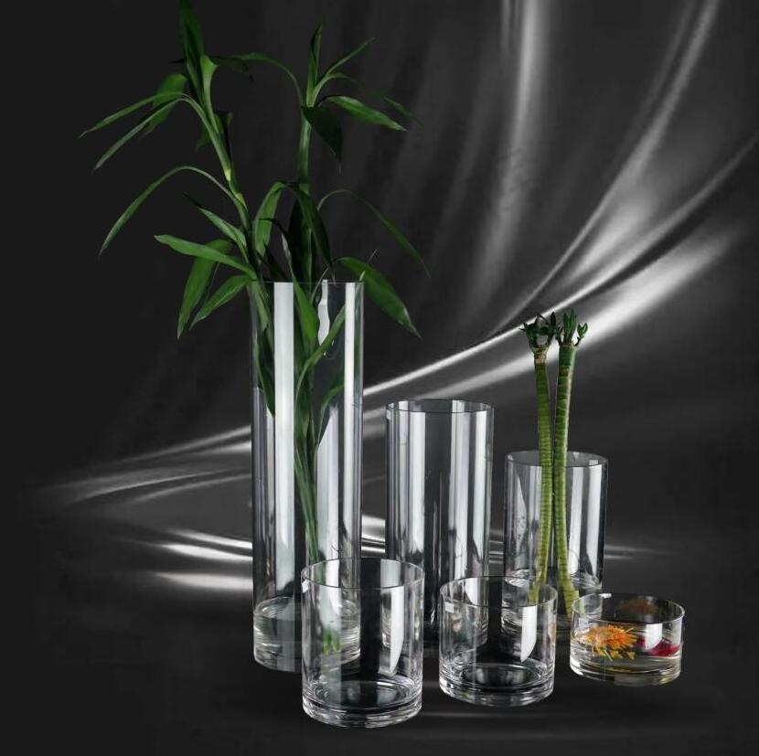 Customized factory flower clear plastic vase Flower Pot / Vase for Home Wedding Decoration