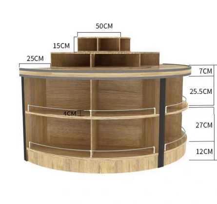 Ecobox Steel Wooden Supermarket Cabinets Island Display Shelf