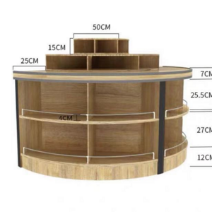 Ecobox Steel Wooden Supermarket Cabinets Island Display Shelf