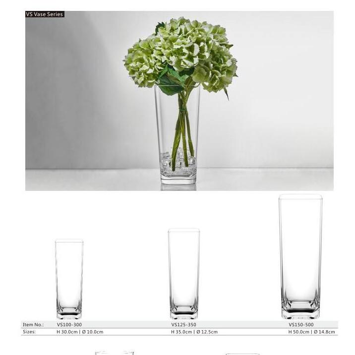 Customized factory flower clear plastic vase Flower Pot / Vase for Home Wedding Decoration