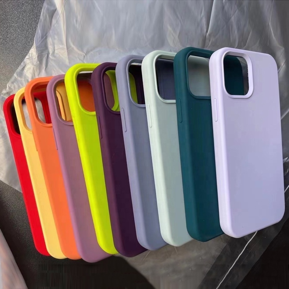 Mobile Cover Microfiber Shockproof Soft TPU Originales Silicone Phone Case for Iphone 15 14 13 12 Pro Max