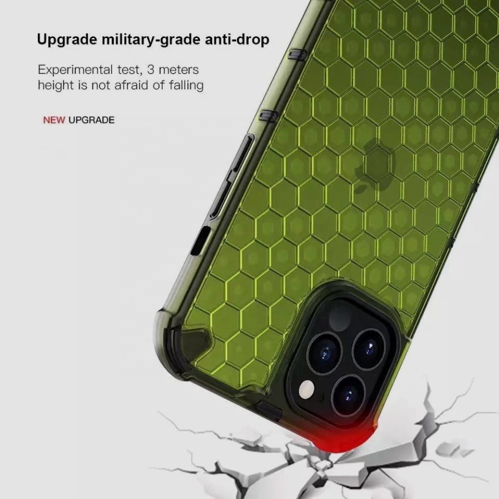 2023 Honeycomb Hybrid Soft TPU Air Guard 360 Protective Anti Shock Proof Phone Case for Iphone 15 14 13 11 Pro Max Plus Mini