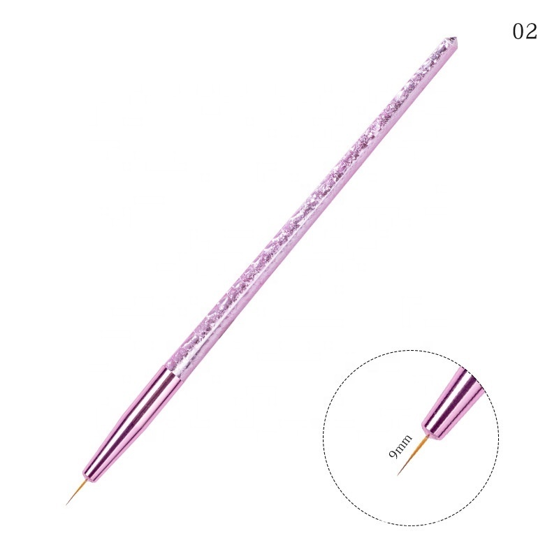 European Handle Japanese Nylon Hair UV Gel Painting Drawing Acrylic Nail Brush Set 4pcs 7mm 9mm 11mm 13mm Nail Art Liner Brush