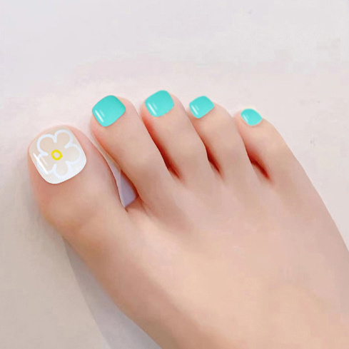 Wholesale Fashion Artificial Fingers Press On Nails Tips Short Design Fake False Toe Nails