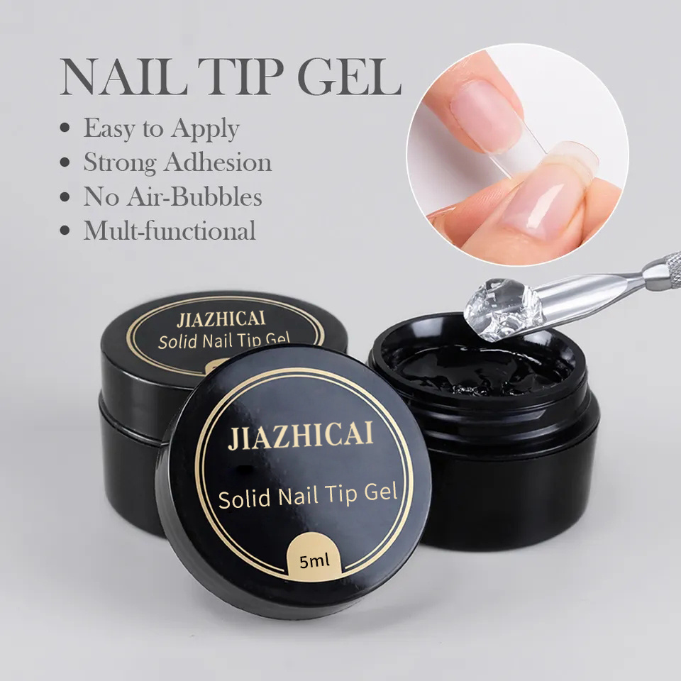 High Quality Solid Nail Tips Gel Nail Extension Long Lasting False Tips Clear Nail Glue Gel