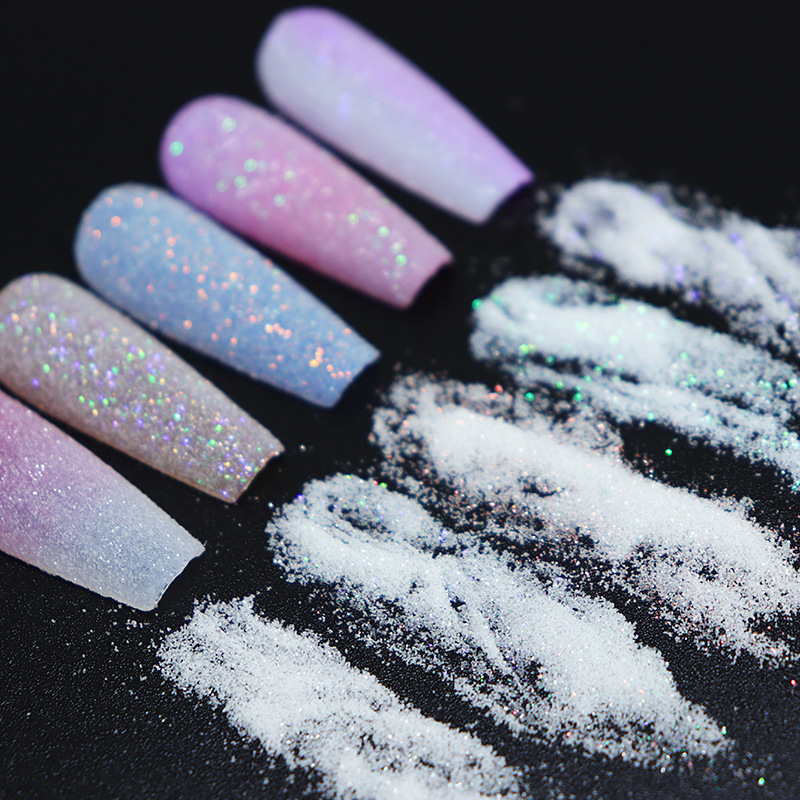 Wholesale Colorful Diamond Shinny Dust Powder Sugar Nail Candy Sweet Nail Art Pigment Glitter Rainbow Powder Nail