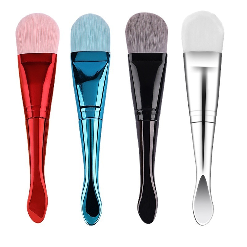 Professional Beauty Soft Hair Facial Mask Applicator Makeup Brush White Vegan Plastic Handle Silicone Face Mask Brushes