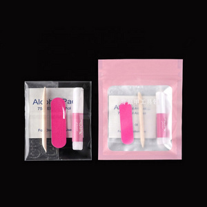 Wholesale Press On Nail Tool Kit Bag False Nail Tips Jelly Gel Glue Peel And Wood Stick Nail Files Manicure Pedicure